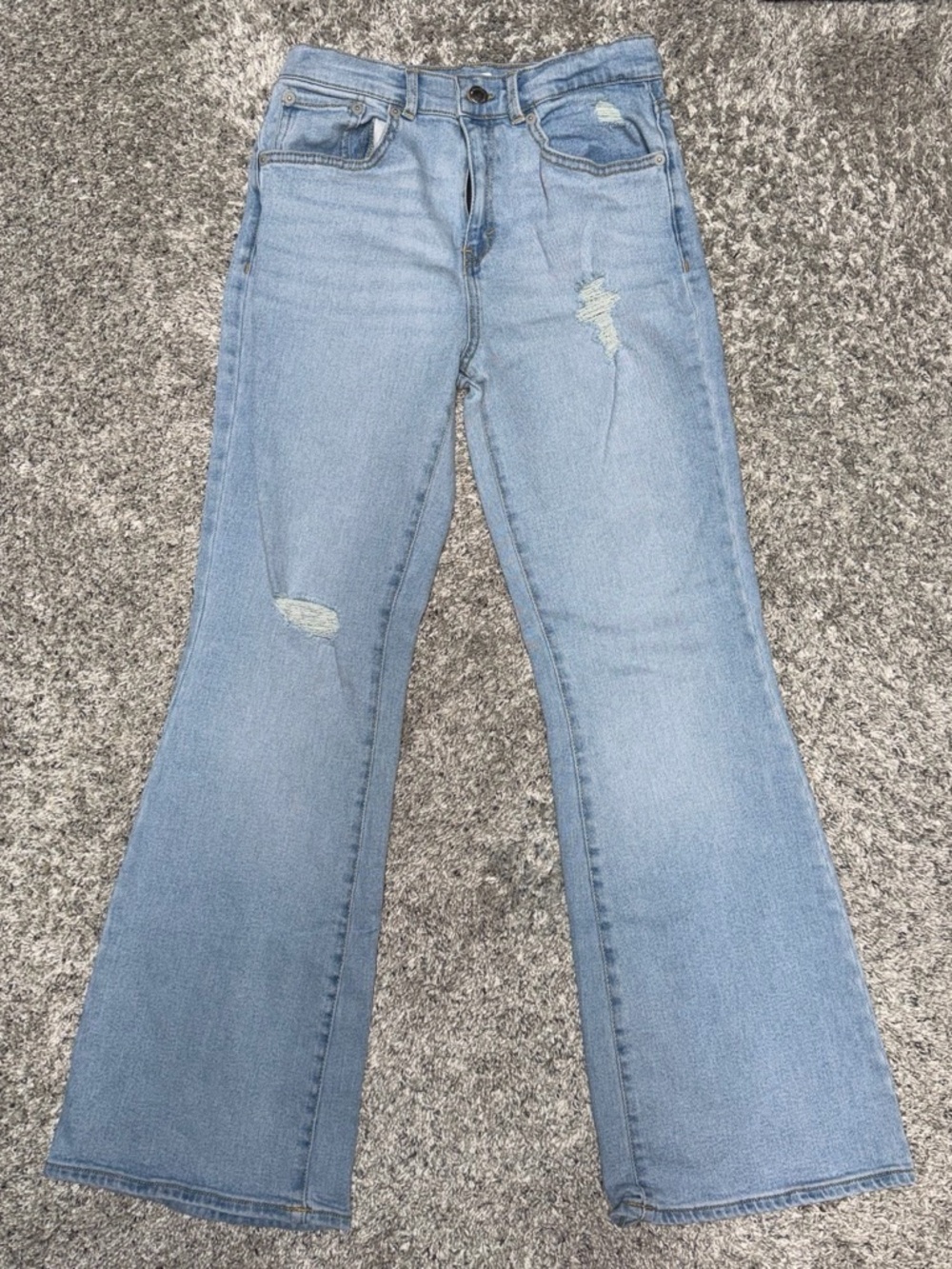 Levi's Light Blue Distressed Flared Kids Jeans